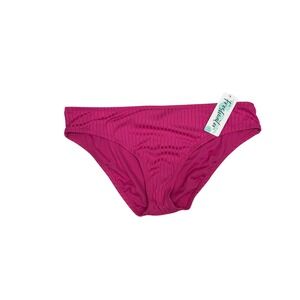 Freshwater‎ Pink Ribbed Hipster Bikini Bottoms XL FA22S034RN New